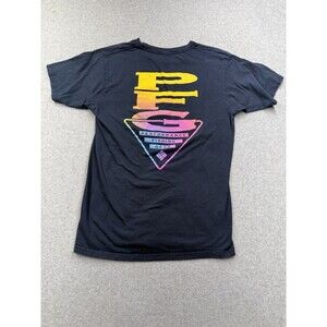 Columbia Men's Black Fishing T-Shirt PFG Graphic Short Sleeve Regular Fit Neon